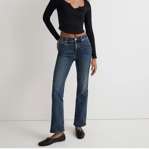 Madewell mid-rise kick out petite crop jean in Arlen wash size 29P NWT